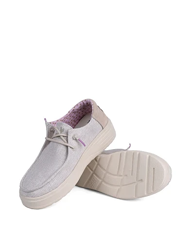 Женские туфли Walk in Pitas POPPY тканевые бежевые - фото 2 - Miraton