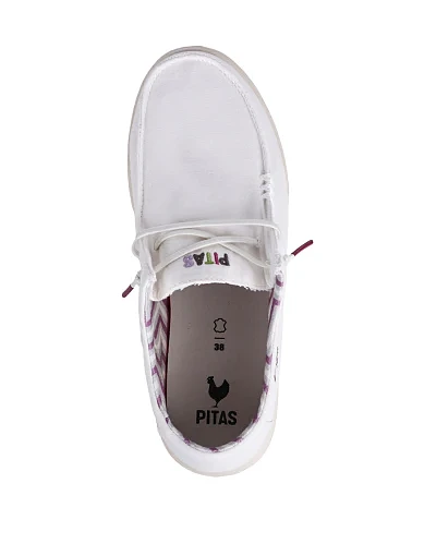 Жіночі туфлі Walk in Pitas NATAL тканинні білі - фото 5 - Miraton