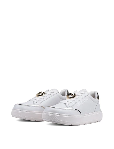 Жіночі кеди Love Moschino шкіряні білі - фото 3 - Miraton