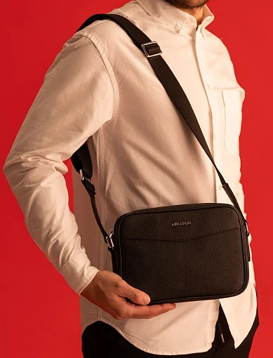 Чоловіча сумка крос-боді MIRATON шкіряна чорна (88187-1 ) - фото 2 - Miraton