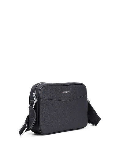Чоловіча сумка крос-боді MIRATON шкіряна чорна (88187-1 ) - фото 3 - Miraton