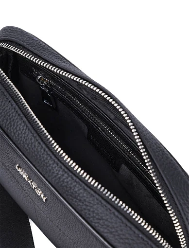 Чоловіча сумка крос-боді MIRATON шкіряна чорна (88187-1 ) - фото 6 - Miraton