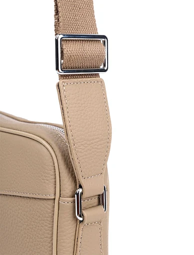Чоловіча сумка крос-боді MIRATON шкіряна бежева (88187-2) - фото 5 - Miraton
