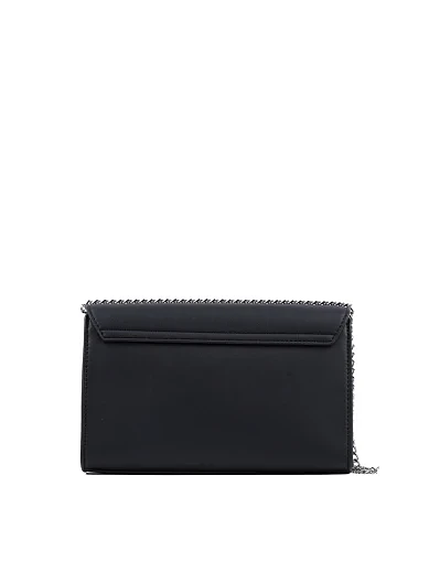 Жіноча сумка крос-боді Love Moschino з екошкіри чорна з логотипом - фото 3 - Miraton