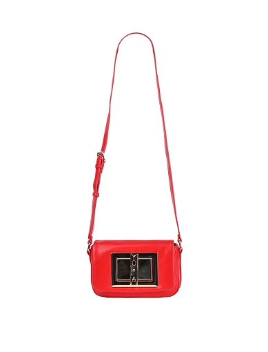 Женская сумка Love Moschino из экокожи красная - фото 6 - Miraton