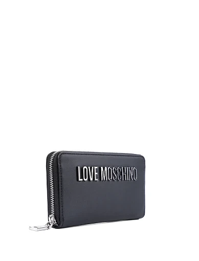 Жіночий гаманець з екошкіри чорний на блискавці - фото 2 - Miraton