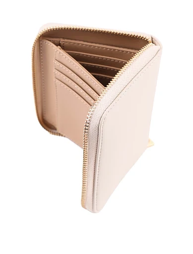 Женский кошелек из экокожи бежевый - фото 4 - Miraton