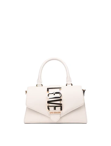 Женская сумка леди лайк Love Moschino из экокожи молочного цвета фото 1