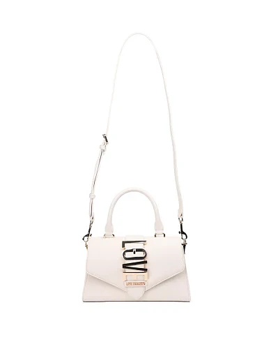 Женская сумка леди лайк Love Moschino из экокожи молочного цвета - фото 5 - Miraton