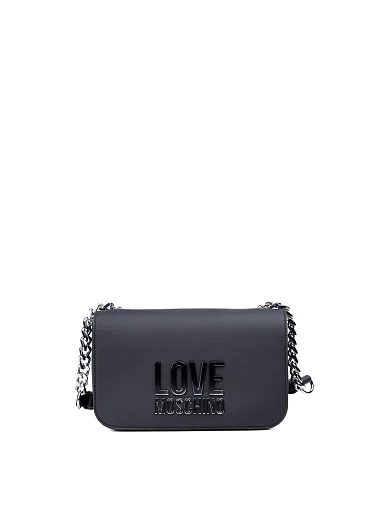 Жіноча сумка крос-боді Love Moschino з екошкіри чорна фото 1