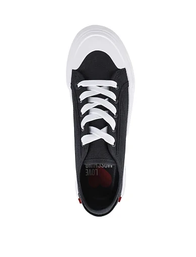 Жіночі кеди Love Moschino тканинні чорні - фото 5 - Miraton