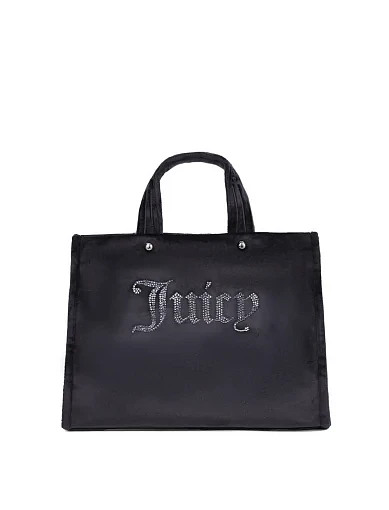 Жіноча сумка тоут Juicy Couture тканинна чорна фото 1