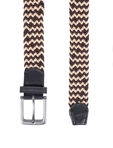 Чоловічий ремінь тканинний коричневий (SS25-BB3) - фото 2 - Miraton