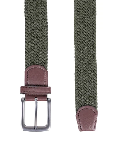 Чоловічий ремінь тканинний зелений (SS25-GR1) - фото 2 - Miraton