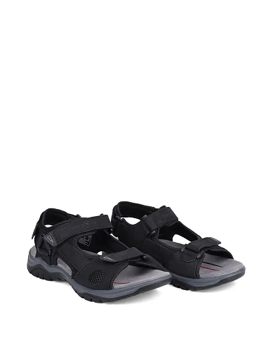 Чоловічі сандалі Bugatti з нубуку чорні (321AS7802569-1010) - фото 3 - Miraton