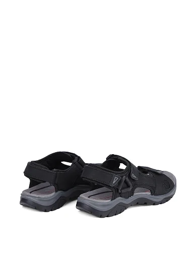 Чоловічі сандалі Bugatti з нубуку чорні (321AS7802569-1010) - фото 4 - Miraton