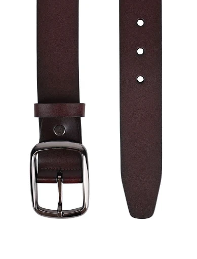 Чоловічий ремінь шкіряний коричневий (25C-4) - фото 2 - Miraton