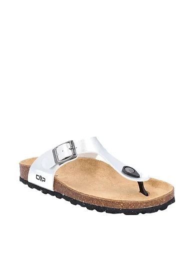 Жіночі шльопанці CMP ECO MYMOSA зі штучної шкіри срібного кольору - фото 3 - Miraton