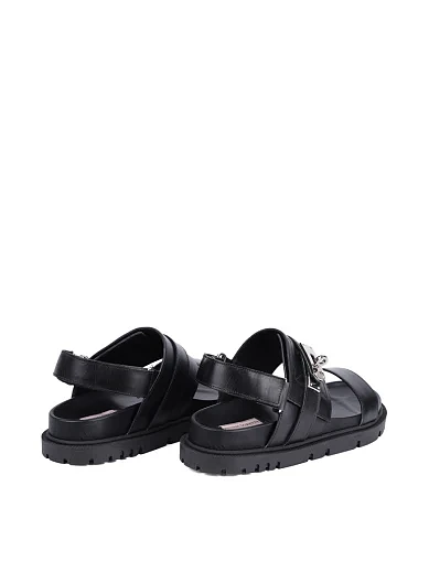 Жіночі сандалі Helena Soretti шкіряні чорні - фото 4 - Miraton