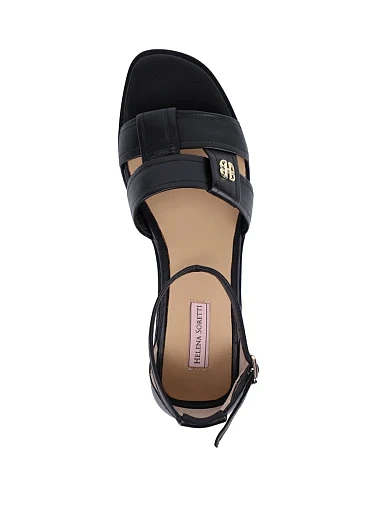 Жіночі сандалі Helena Soretti шкіряні чорні - фото 2 - Miraton