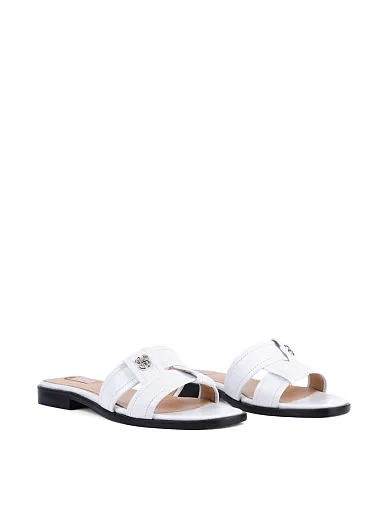 Жіночі шльопанці Helena Soretti шкіряні білі - фото 2 - Miraton