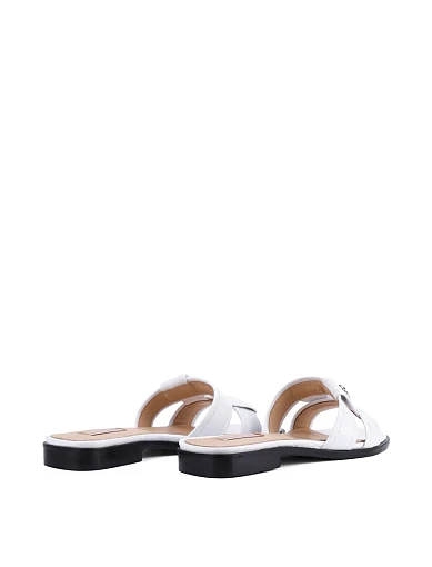 Жіночі шльопанці Helena Soretti шкіряні білі - фото 3 - Miraton