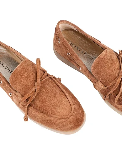 Жіночі туфлі Helena Soretti замшеві коричневі - фото 5 - Miraton