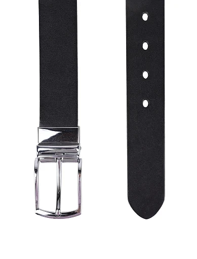 Ремінь шкіряний чорний (TYA303-4) - фото 2 - Miraton