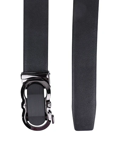 Ремінь шкіряний чорний (25B-7) - фото 2 - Miraton