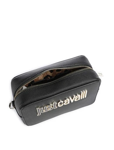 Жіноча сумка camera bag Just Cavalli з екошкіри чорна - фото 5 - Miraton