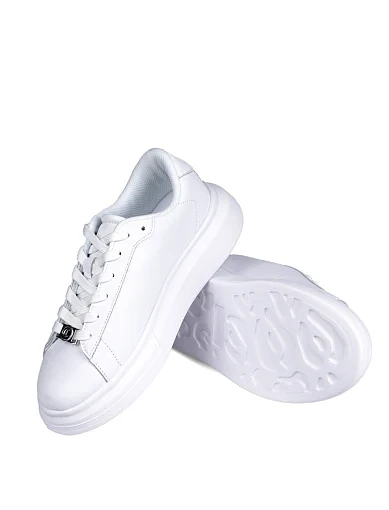 Жіночі кросівки Just Cavalli з екошкіри білі - фото 2 - Miraton