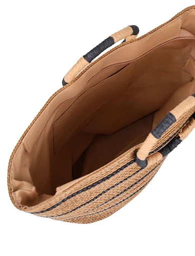 Жіноча сумка тоут MIRATON солом'яна бежева - фото 6 - Miraton