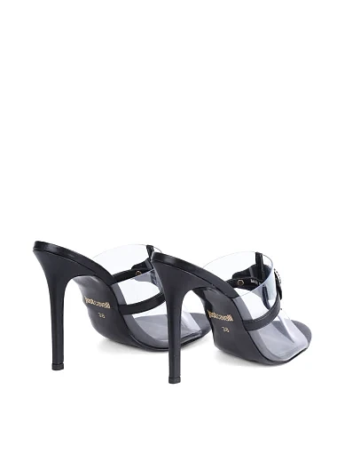 Жіночі сабо Just Cavalli лакові чорні - фото 4 - Miraton