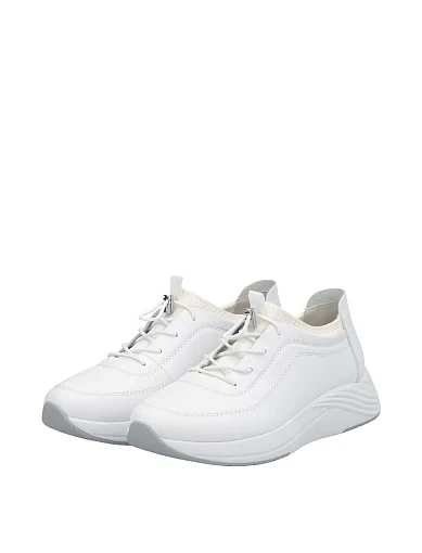 Жіночі кросівки Rieker шкіряні білі - фото 2 - Miraton