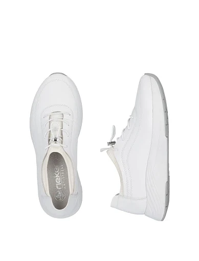 Жіночі кросівки Rieker шкіряні білі - фото 3 - Miraton