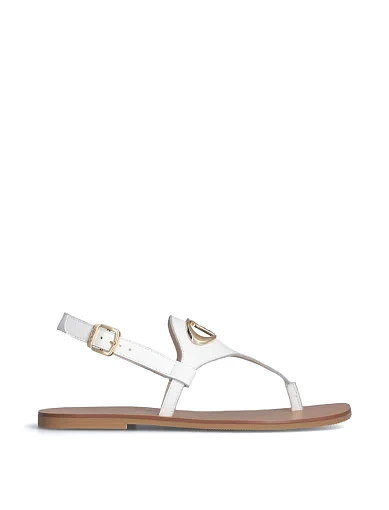 Жіночі сандалі LIU JO шкіряні білі - фото 2 - Miraton