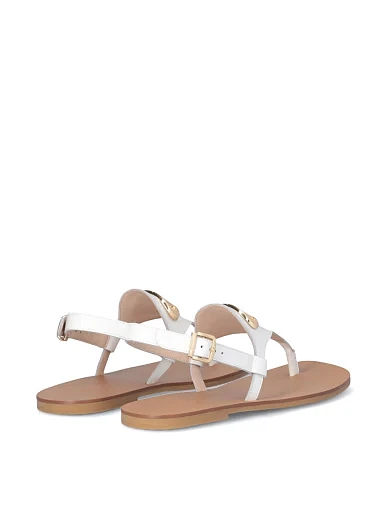 Жіночі сандалі LIU JO шкіряні білі - фото 4 - Miraton