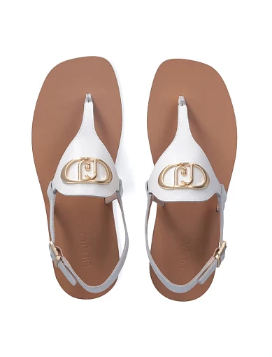 Жіночі сандалі LIU JO шкіряні білі - фото 5 - Miraton