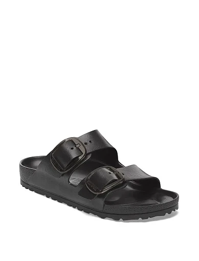 Жіночі шльопанці BIRKENSTOCK Arizona Big Buckle Eva гумові чорні - фото 2 - Miraton