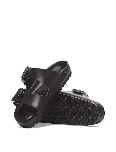 Жіночі шльопанці BIRKENSTOCK Arizona Big Buckle Eva гумові чорні - фото 4 - Miraton