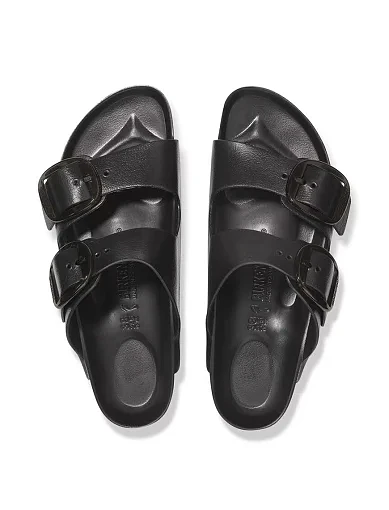 Жіночі шльопанці BIRKENSTOCK Arizona Big Buckle Eva гумові чорні - фото 5 - Miraton