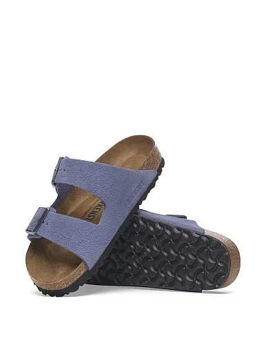 Жіночі шльопанці BIRKENSTOCK Arizona LEVE замшеві фіолетові - фото 2 - Miraton