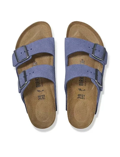 Жіночі шльопанці BIRKENSTOCK Arizona LEVE замшеві фіолетові - фото 4 - Miraton
