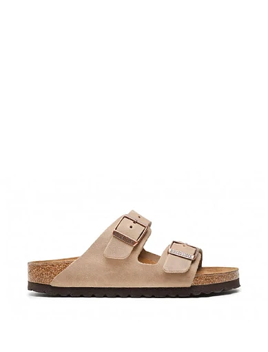 Чоловічі шльопанці BIRKENSTOCK Arizona шкіряні бежеві фото 1