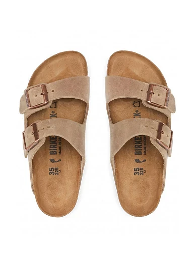 Мужские шлепанцы BIRKENSTOCK Arizona кожаные бежевые - фото 5 - Miraton