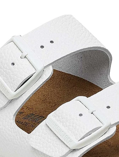 Жіночі шльопанці BIRKENSTOCK Arizona шкіряні білі - фото 5 - Miraton