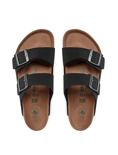 Чоловічі шльопанці BIRKENSTOCK Arizona Bs з екошкіри чорні (1019115) - фото 4 - Miraton