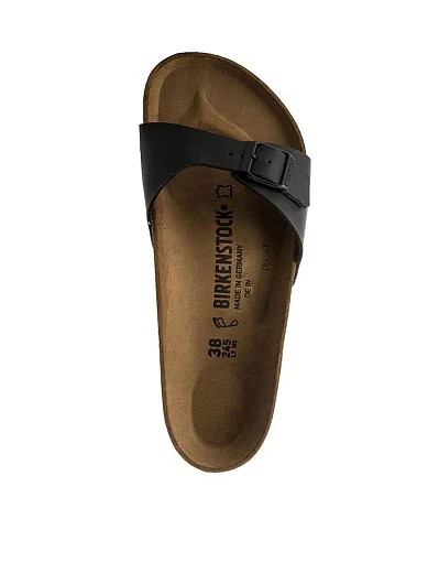 Жіночі шльопанці BIRKENSTOCK Madrid Bs з екошкіри чорні - фото 5 - Miraton