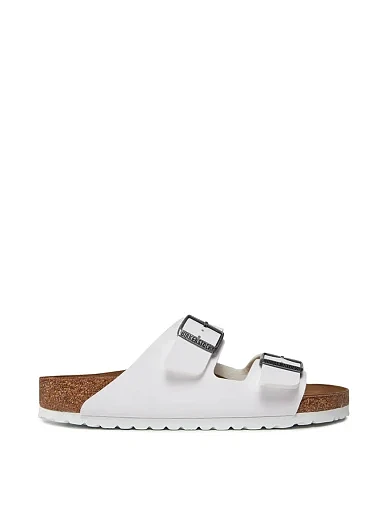 Жіночі шльопанці BIRKENSTOCK Arizona з екошкіри білі фото 1