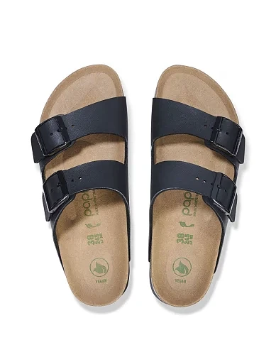 Жіночі шльопанці BIRKENSTOCK з екошкіри чорні - фото 5 - Miraton